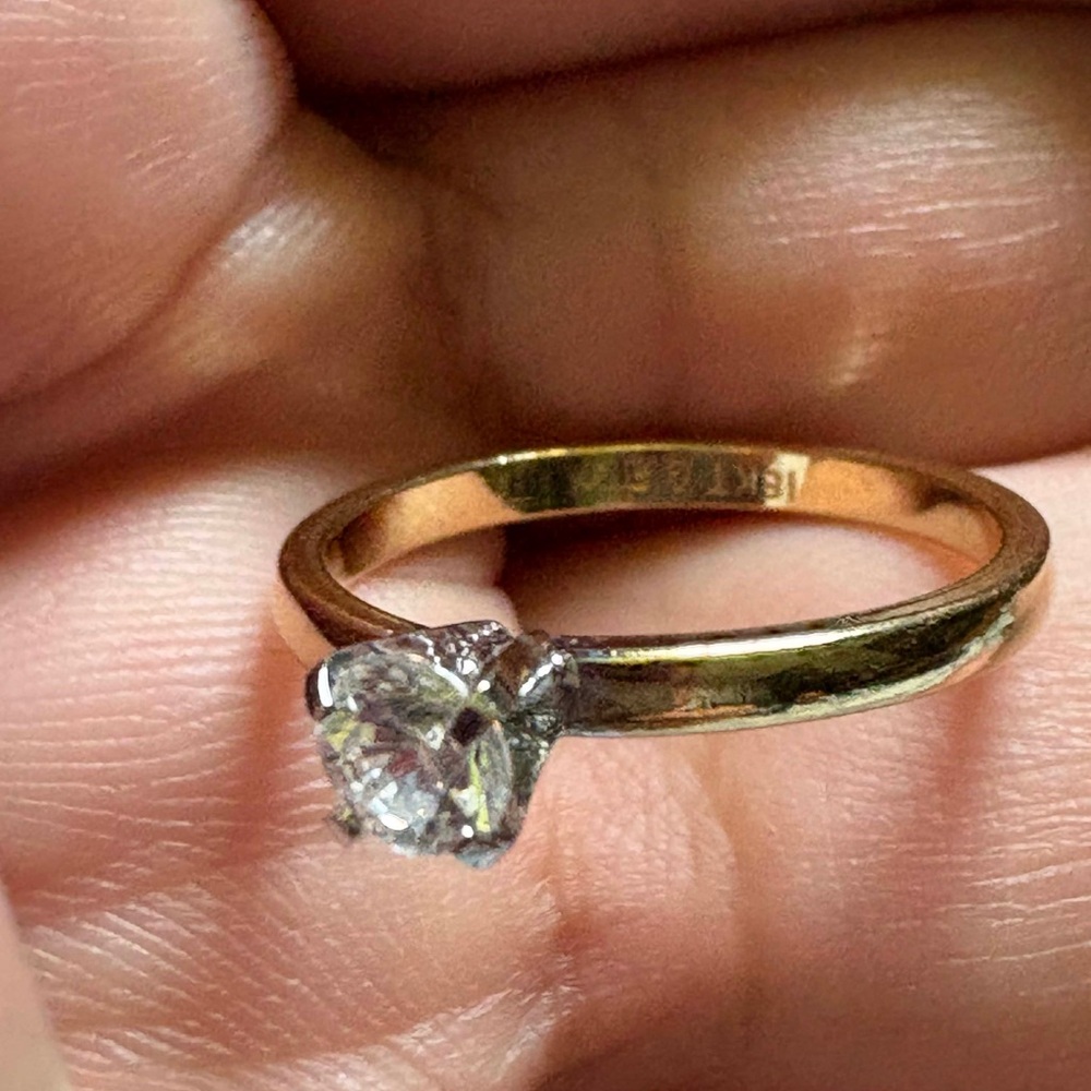 Classic Solitaire Round-Cut CZ Ring in Silver - Picture 3 of 5